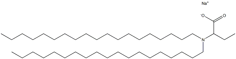 2-(Dinonadecylamino)butyric acid sodium salt Struktur