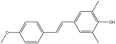 4-[(E)-2-(4-Methoxyphenyl)ethenyl]-2,6-dimethylphenol Struktur