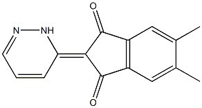 5,6-Dimethyl-2-[pyridazin-3(2H)-ylidene]indane-1,3-dione Struktur