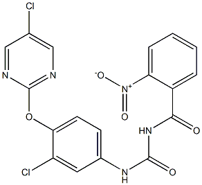 1-(2-Nitrobenzoyl)-3-[4-[(5-chloro-2-pyrimidinyl)oxy]-3-chlorophenyl]urea Struktur