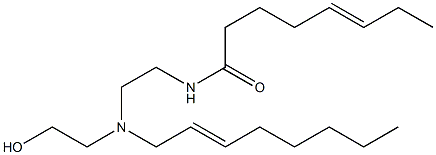 N-[2-[N-(2-Hydroxyethyl)-N-(2-octenyl)amino]ethyl]-5-octenamide Struktur