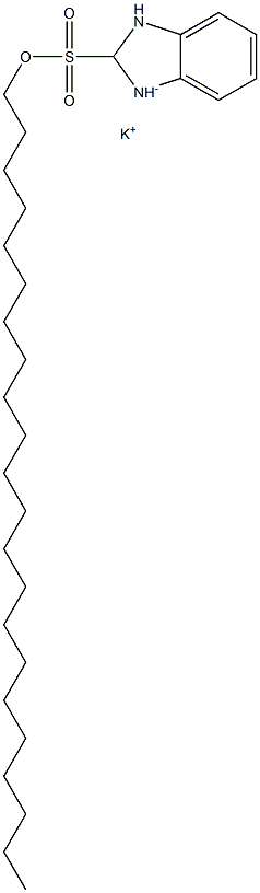 2,3-Dihydro-2-docosyl-1H-benzimidazole-2-sulfonic acid potassium salt Struktur