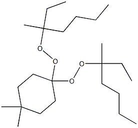 4,4-Dimethyl-1,1-bis(1-ethyl-1-methylpentylperoxy)cyclohexane Struktur