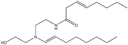 N-[2-[N-(2-Hydroxyethyl)-N-(1-octenyl)amino]ethyl]-3-octenamide Struktur