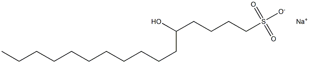 5-Hydroxyhexadecane-1-sulfonic acid sodium salt Struktur