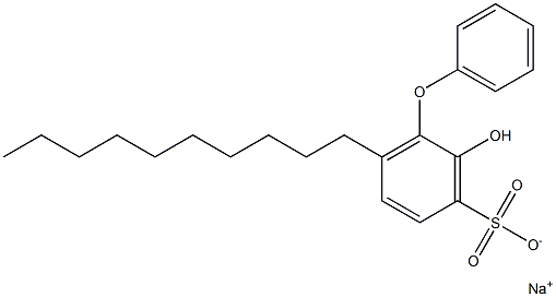 2-Hydroxy-6-decyl[oxybisbenzene]-3-sulfonic acid sodium salt Struktur