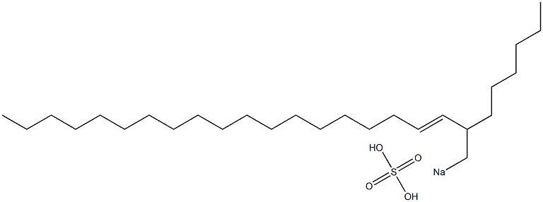 Sulfuric acid 2-hexyl-3-henicosenyl=sodium ester salt Struktur