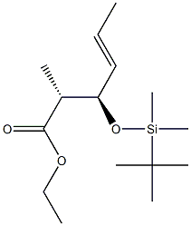 (2R,3R,4E)-2-Methyl-3-[dimethyl(1,1-dimethylethyl)siloxy]-4-hexenoic acid ethyl ester Struktur