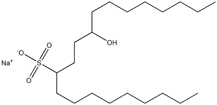 13-Hydroxyhenicosane-10-sulfonic acid sodium salt Struktur