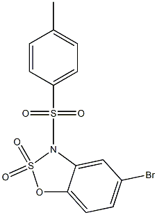 5-Bromo-3-[(4-methylphenyl)sulfonyl]-3H-1,2,3-benzoxathiazole 2,2-dioxide Struktur