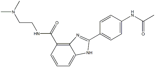 2-(4-(Acetylamino)phenyl)-N-[2-(dimethylamino)ethyl]-1H-benzimidazole-4-carboxamide Struktur