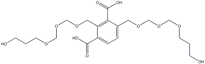 2,4-Bis(9-hydroxy-2,4,6-trioxanonan-1-yl)isophthalic acid Struktur