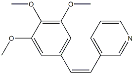 (Z)-1-(3-Pyridinyl)-2-(3,4,5-trimethoxyphenyl)ethene Struktur