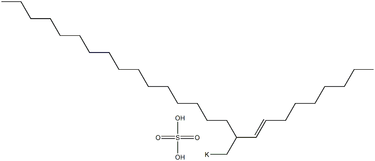 Sulfuric acid 2-(1-nonenyl)octadecyl=potassium ester salt Struktur