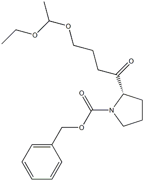 (2S)-2-[4-(1-Ethoxyethoxy)-1-oxobutyl]pyrrolidine-1-carboxylic acid benzyl ester Struktur