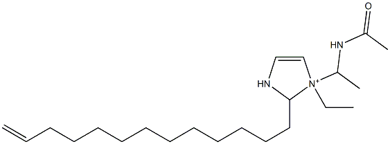 1-[1-(Acetylamino)ethyl]-1-ethyl-2-(12-tridecenyl)-4-imidazoline-1-ium Struktur