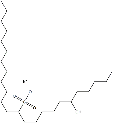 6-Hydroxytetracosane-12-sulfonic acid potassium salt Struktur