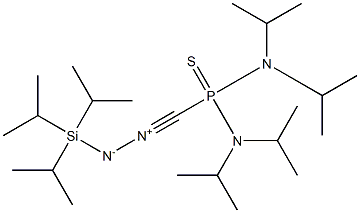 [1-(Triisopropylsilyl)-2-[[bis(diisopropylamino)phosphinothioyl]methylidyne]hydrazin-2-ium]-1-ide Struktur