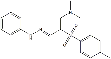 3-(Dimethylamino)-2-(p-tolylsulfonyl)propenal phenyl hydrazone Struktur