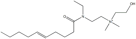 2-[N-Ethyl-N-(5-decenoyl)amino]-N-(2-hydroxyethyl)-N,N-dimethylethanaminium Struktur