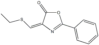 4-Ethylthiomethylene-2-phenyloxazol-5(4H)-one Struktur