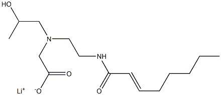 N-(2-Hydroxypropyl)-N-[2-(2-octenoylamino)ethyl]aminoacetic acid lithium salt Struktur