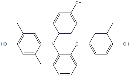 N,N-Bis(4-hydroxy-2,5-dimethylphenyl)-2-(4-hydroxy-3-methylphenoxy)benzenamine Struktur