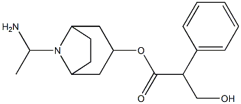 3-Hydroxy-2-phenylpropionic acid 8-(1-aminoethyl)-8-azabicyclo[3.2.1]octan-3-yl ester Struktur