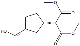 Dimethyl [(1S,3R)-3-hydroxymethylcyclopentan-1-yl]malonate Struktur