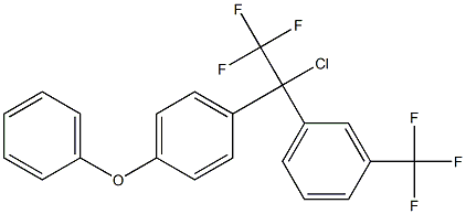 1-Chloro-1-(4-phenoxyphenyl)-1-[3-(trifluoromethyl)phenyl]-2,2,2-trifluoroethane Struktur