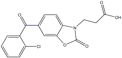 6-(2-Chlorobenzoyl)-2-oxo-3(2H)-benzoxazolepropionic acid Struktur