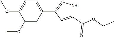 4-(3,4-Dimethoxyphenyl)-1H-pyrrole-2-carboxylic acid ethyl ester Struktur