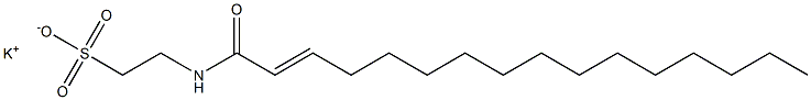 N-(2-Hexadecenoyl)taurine potassium salt Struktur