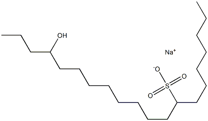 17-Hydroxyicosane-8-sulfonic acid sodium salt Struktur