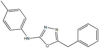 5-Benzyl-2-p-toluidino-1,3,4-oxadiazole Struktur