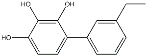 4-(3-Ethylphenyl)benzene-1,2,3-triol Struktur