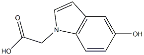 5-Hydroxy-1H-indole-1-acetic acid Struktur