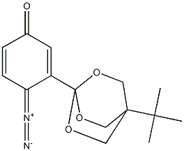 3-[4-tert-Butyl-2,6,7-trioxabicyclo[2.2.2]octan-1-yl]-4-diazocyclohexane-2,5-dien-1-one Struktur