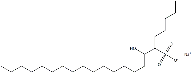 7-Hydroxydocosane-6-sulfonic acid sodium salt Struktur