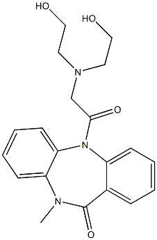 10-Methyl-5-[[N,N-bis(2-hydroxyethyl)amino]acetyl]-5,10-dihydro-11H-dibenzo[b,e][1,4]diazepin-11-one Struktur