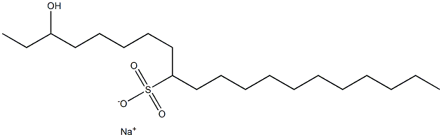 3-Hydroxyicosane-9-sulfonic acid sodium salt Struktur