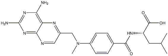 (2S)-2-[[4-[Methyl[(2,4-diaminopteridine-6-yl)methyl]amino]benzoyl]amino]-4-methylpentanoic acid Struktur