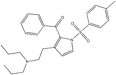 N,N-Dipropyl-1-[(4-methylphenyl)sulfonyl]-2-benzoyl-1H-pyrrole-3-ethanamine Struktur