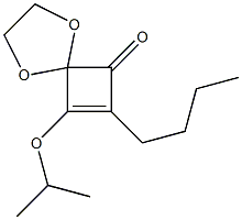 8-Isopropyloxy-7-butyl-1,4-dioxaspiro[4.3]oct-7-en-6-one Struktur