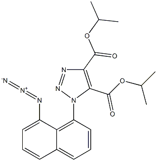 1-(8-Azido-1-naphtyl)-1H-1,2,3-triazole-4,5-dicarboxylic acid diisopropyl ester Struktur