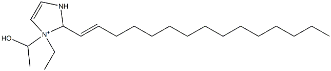 1-Ethyl-1-(1-hydroxyethyl)-2-(1-pentadecenyl)-4-imidazoline-1-ium Struktur