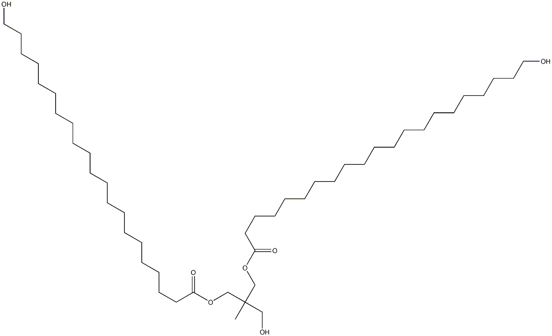 Bis(21-hydroxyhenicosanoic acid)2-(hydroxymethyl)-2-methyl-1,3-propanediyl ester Struktur