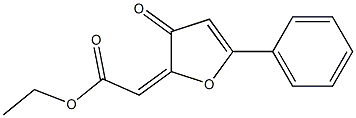 2-Ethoxycarbonylmethylene-5-phenylfuran-3(2H)-one Struktur