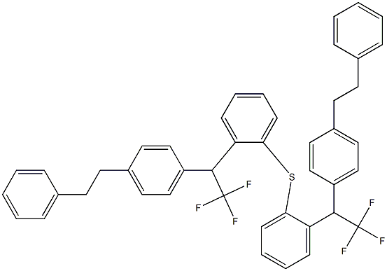 [2,2,2-Trifluoro-1-[4-(2-phenylethyl)phenyl]ethyl]phenyl sulfide Struktur