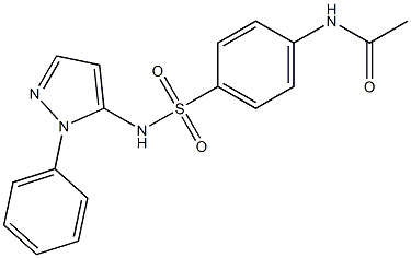 4-Acetylamino-N-(1-phenyl-1H-pyrazol-5-yl)benzenesulfonamide Struktur